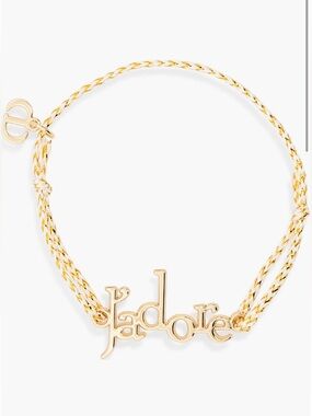 DIOR J'Adore Gold Script Bracelet - Women Jewelry
